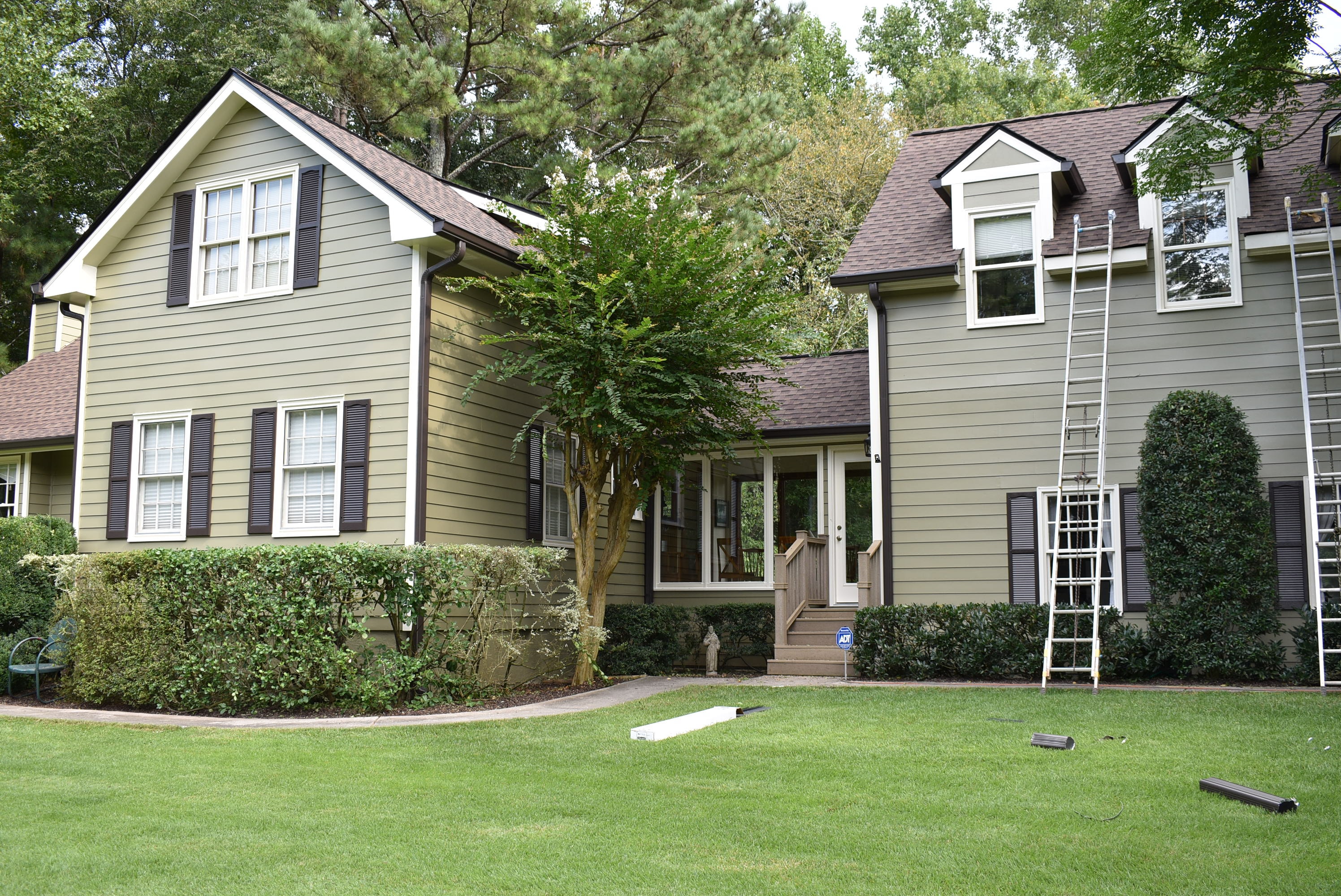 Suburban home with completed Westbrook roof replacement